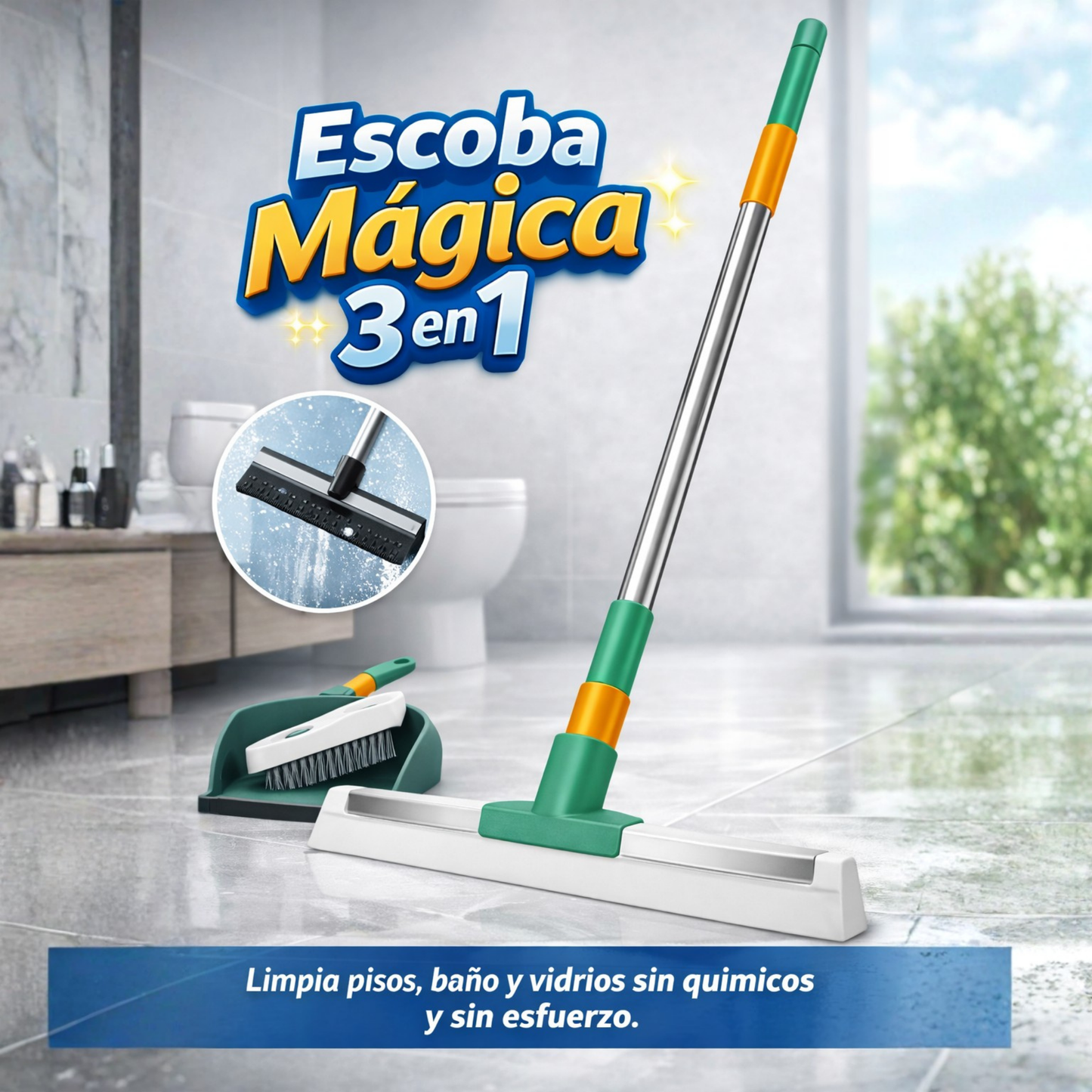 Escoba Multiuso 3 en 1